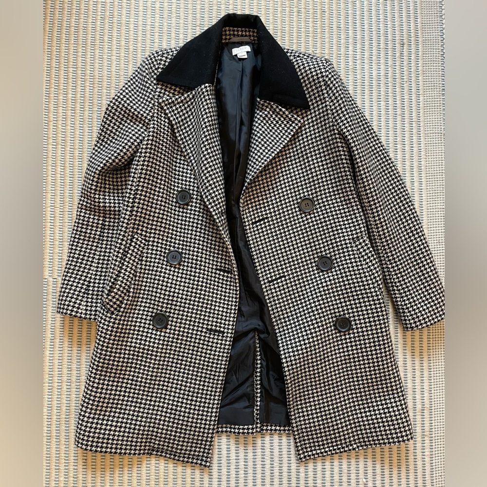 J. Crew factory houndstooth wool coat
